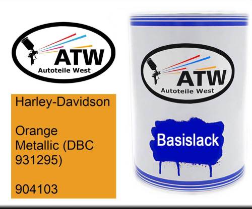 Harley-Davidson, Orange Metallic (DBC 931295), 904103: 500ml Lackdose, von ATW Autoteile West.